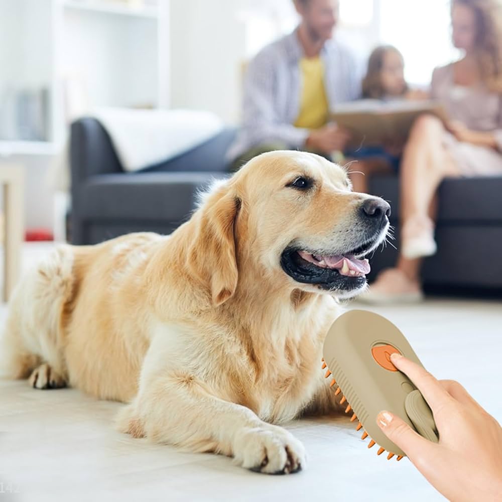 Steam Brush for Pet Coat Care